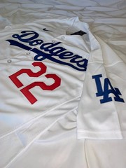 Clayton Kershaw Los Angeles Dodgers #22 Adult M L XL 2XL White Blue Jersey