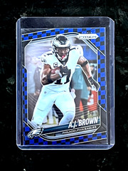 2025 Panini Prizm A.J. Brown Blue Black Checkerboard SP Philadelphia Eagles #253