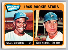 1965 TOPPS #453 WILLIE CRAWFORD ROOKIE & JOHN WERHAS DODGERS