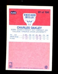 1986 Fleer #81 Charles Oakley Set Break