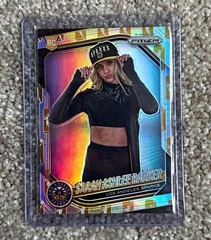 🔥 2025 Panini Prizm WNBA Gold Logo /10 Sarah Ashlee Barker RC LA Sparks #142 🔥