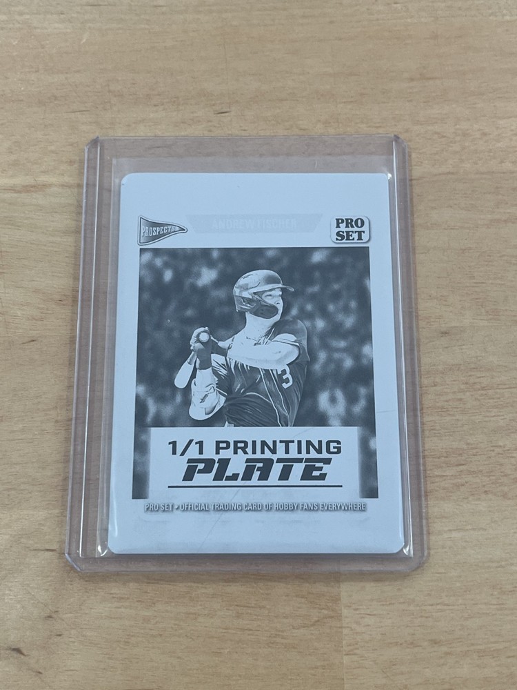 Andrew Fischer 2026 Leaf Pro Set Metal Baseball 1/1 Printing Plate