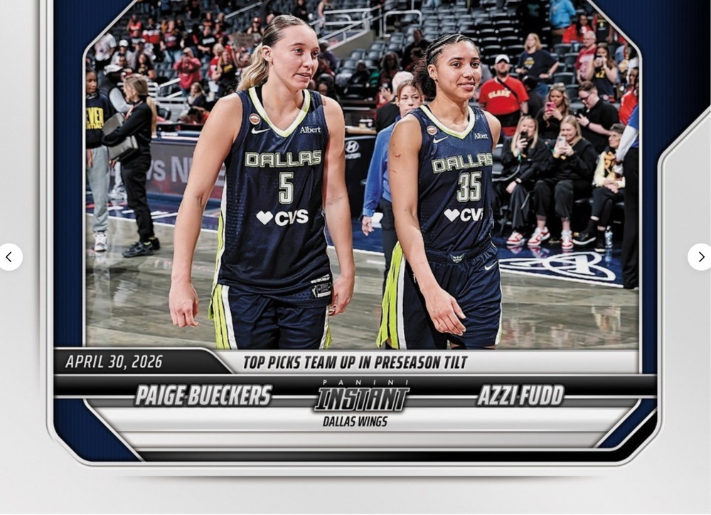IN Hand PAIGE BUECKERS AZZI FUDD 2026 Panini Instant #21 Dallas Wings Rookie RC
