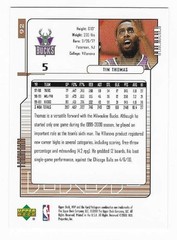 2000-01 Upper Deck MVP Tim Thomas Milwaukee Bucks Basketball #92