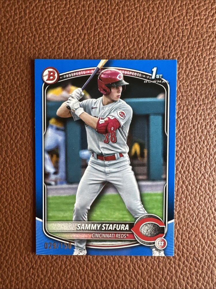 2025 Bowman – Prospects Sammy Stafura #BP-100 Blue /150 (RC)