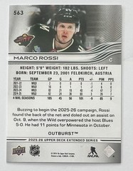 2025-26 Marco Rossi Silver Outburst Upper Deck Extended Series Wild!
