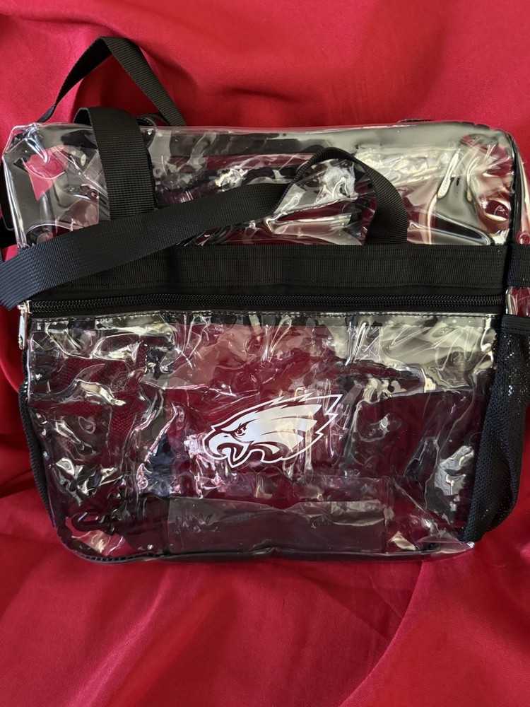 Philadelphia Eagles Stadium Ready Clear 12x12x6 Bag With Extra Strap