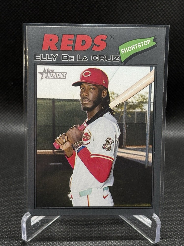 2026 Topps Heritage Baseball Elly De La Cruz #70 Dark Grey Border