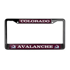 Colorado Avalanche NHL 3D Polyurethane 2-Hole Black Metal License Plate Frame