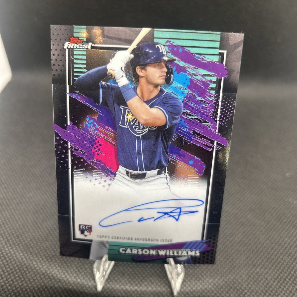 CARSON WILLIAMS 2026 Topps Finest Rookie ON CARD AUTO #FA-CW Rays RC SP