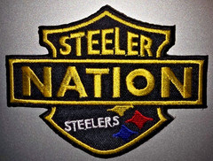 PITTSBURGH STEELER NATION Embroidered Iron/Sew On Patch 4&Prime;X3&Prime;