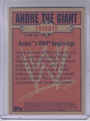 2012 Topps Heritage WWE Andre the Giant Tribute #1 Andre&rsquo;s WWE Beginnings WWE