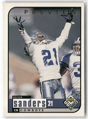 1998 UD Choice Previews #49 Deion Sanders Dallas Cowboys