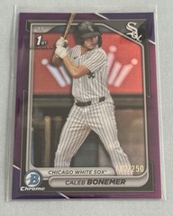 2024 CALEB BONEMER Bowman Draft 1st Chrome Purple Refractor #/250 #BDC-31
