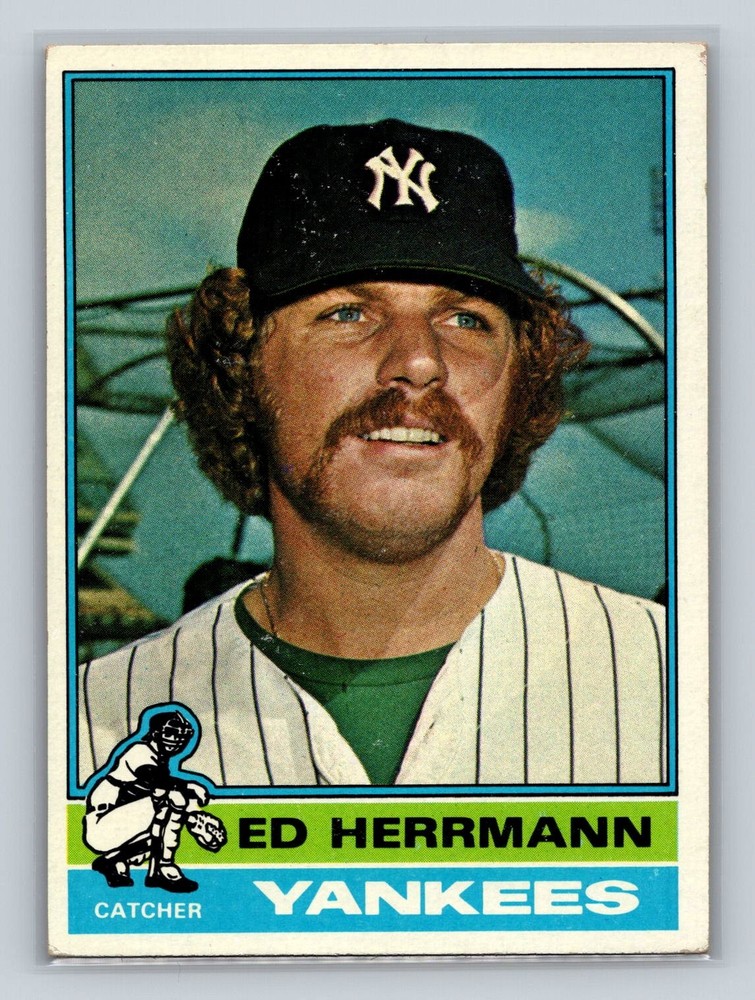 1976 Topps #406 Ed Herrmann New York Yankees