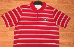 SAN FRANCISCO 49ers SHIRT POLO SIZE LARGE NEW NO TAG STITCHED BY ANTIGUA SO SOFT