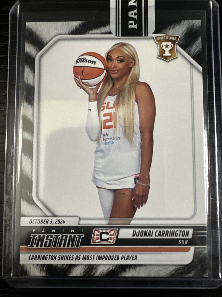 2024 Panini Instant WNBA Sexy DIJONAI CARRINGTON Sun WHITE TIGER # 4/5 Zebra Sky
