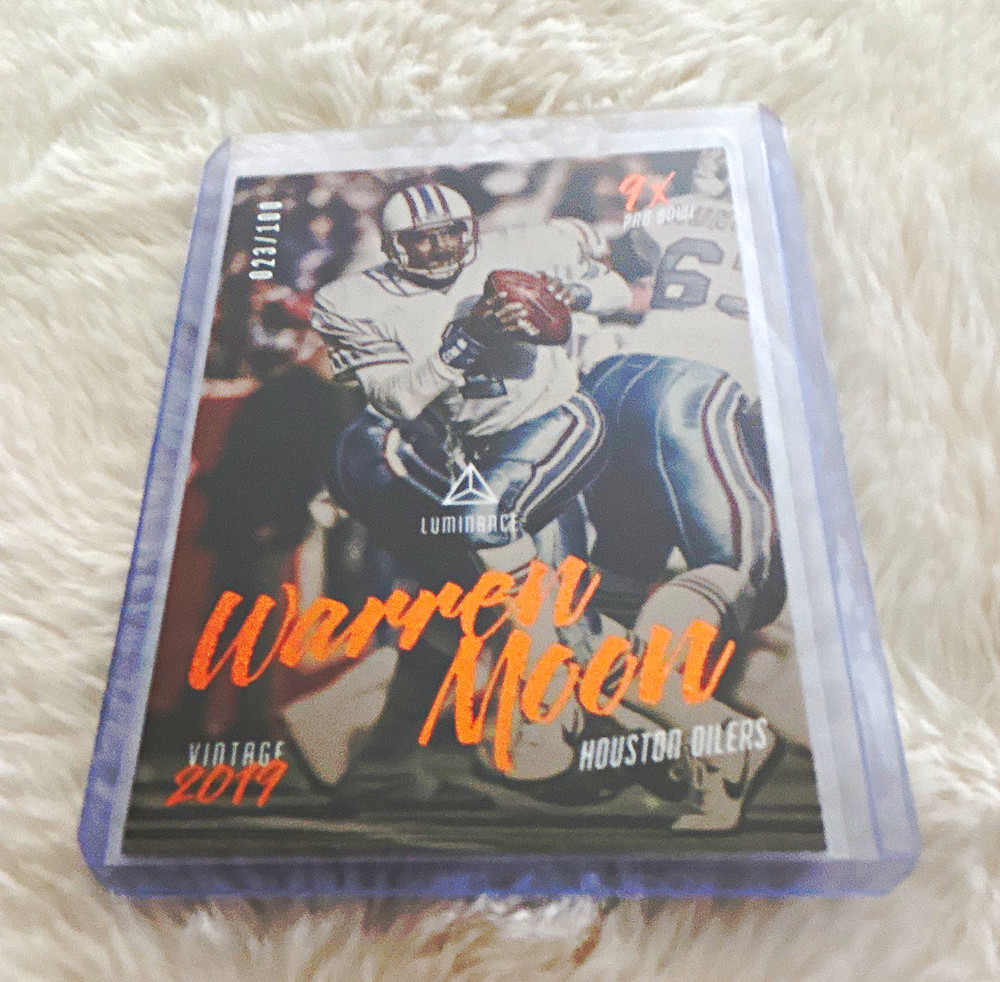 Panini 2019 Luminance Football Vintage Insert Warren Moon Houston Oilers #V12