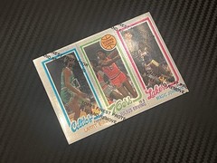 1996-97 Topps Finest Reprint #22 Larry Bird Julius Erving Magic Johnson Coating