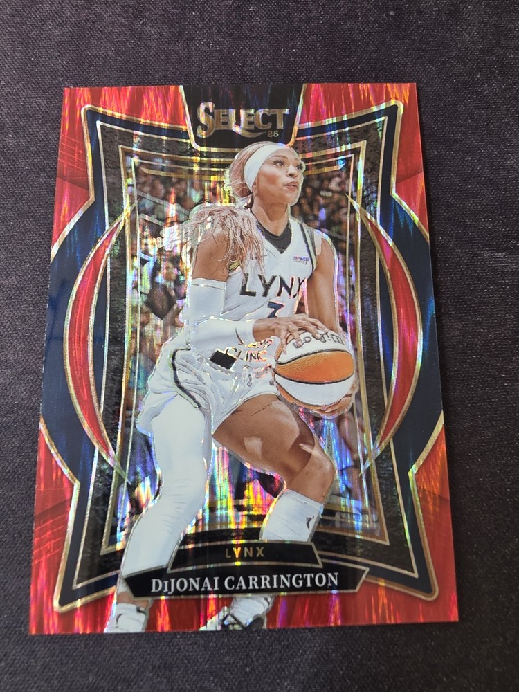 2025 Panini WNBA Select DiJonai Carrington Red Flash Concourse Prizm #d 340/349