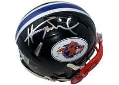 Henry Winkler Coach Klein Signed Mud Dogs Mini Black Football Helmet Beckett
