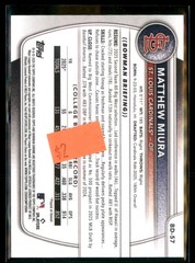 2025 Bowman Draft Paper 1st Matthew Miura Cardinals BD-57 5 card lot