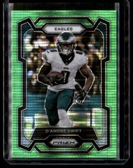 2023 Panini Prizm #237 D&rsquo;Andre Swift Neon Green Pulsar