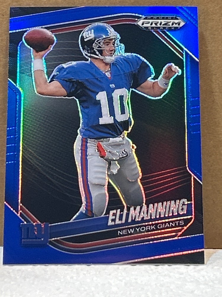 ELI MANNING 2025 PRIZM BLACK BLUE #102 GIANTS /199 N.Y Giants