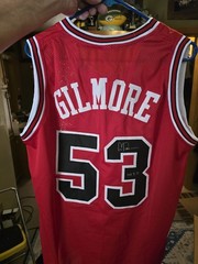 (L) Artis Gilmore Signed Bulls Jersey HOF 11 Chicago 1976-1982 W/ Old Topps Card