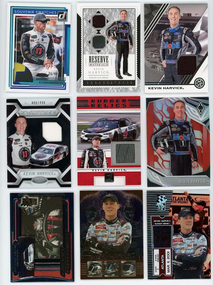 Kevin Harvick Lot Of 9 Race Used, Numbered, RCs Nascar Tire VIP