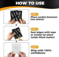 Ding Defend 110-Pack Trading Card Protector Shipping – 3.5 x 4.5 Inch Black Hobb