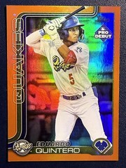 2025 Topps Pro Debut #PD-197 Eduardo Quintero Orange Foil #/25
