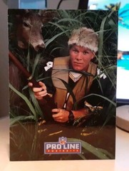 1993 Pro Line Portraits Brett Favre *FUNKY HUNTING PHOTO* GREEN BAY PACKERS