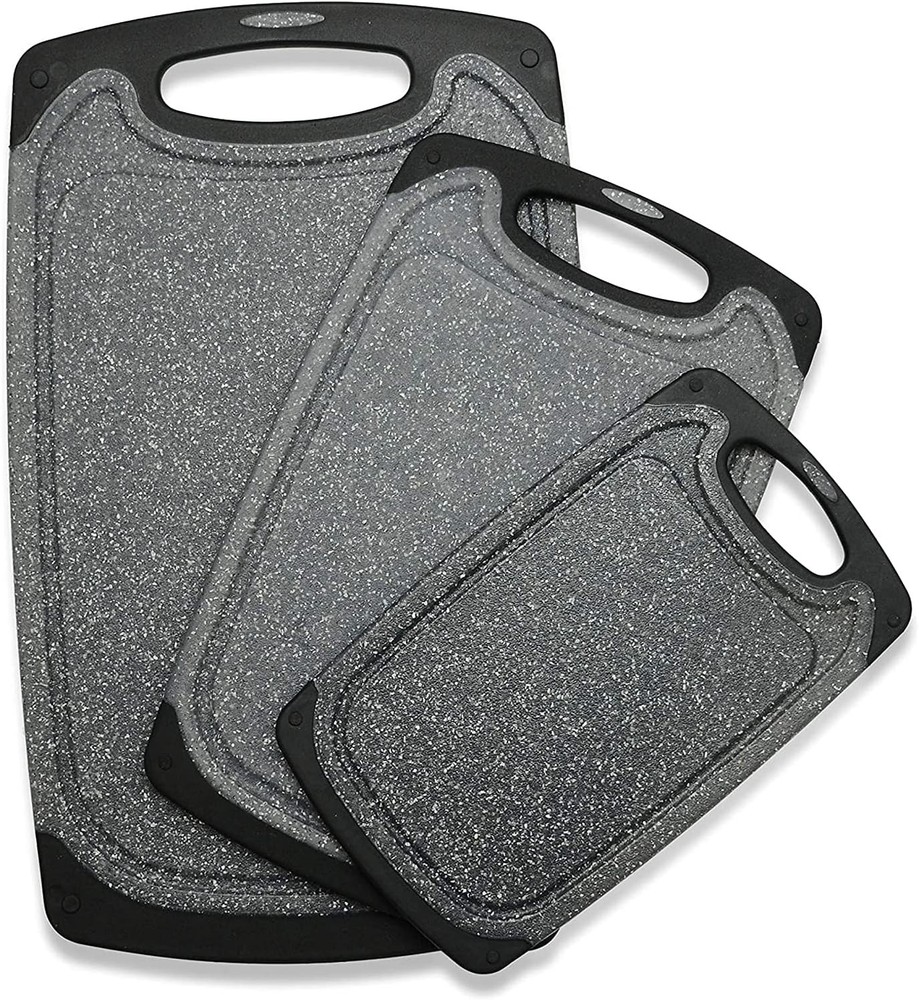 Cutting Boards for Kitchen, Large-Small Board Set of Large, Dark Gray