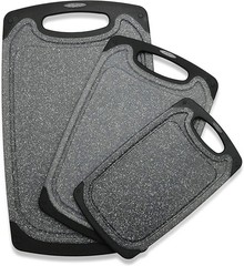Cutting Boards for Kitchen, Large-Small Board Set of Large, Dark Gray