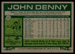 1977 Topps #541 John Denny