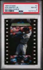 1994 STUDIO EDITOR&rsquo;S CHOICE #3 KEN GRIFFEY JR. PSA 8