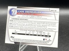 2025 Bowman Draft Cade Obermueller BDC-8 Chrome 1st Green Reptilian Refractor/99