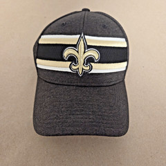 New Orleans Saints New Era 39 Thirty Fitted L/XL Dark Grey Black Cap