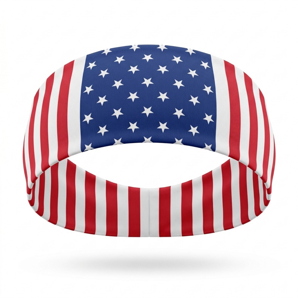 National Flag Elastic Headband – Sports for Men & Women, Athletic Wide Hair Band