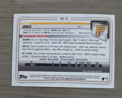 2020 Bowman Draft 1st Edition #BD-70 .. Jared Jones Paper Gold #43/50 .. Pirates