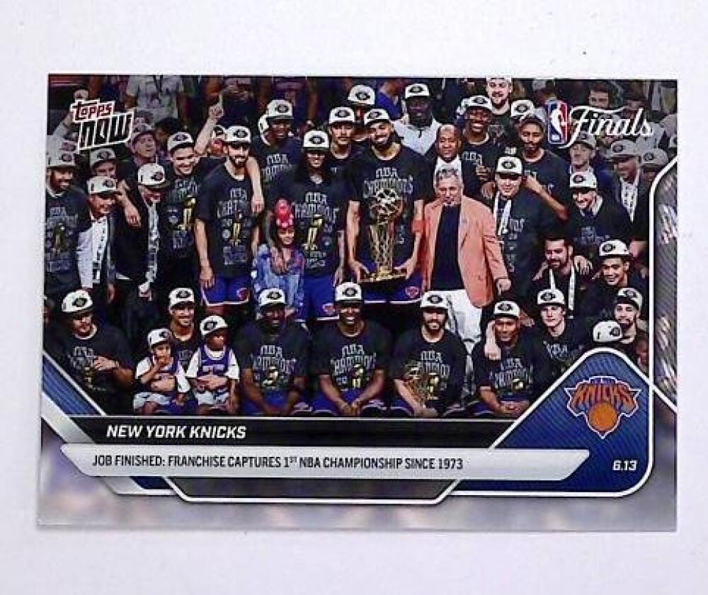2025-26 Topps NOW NBA Finals #341 New York Knicks Team Championship