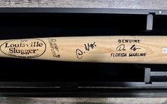 Dan Uggla Autographed Florida Marlins Unfinished Authentic Louisville Slugger