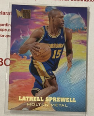Latrell Sprewell 1995-96 Fleer Metal Molten Metal Insert Card #9