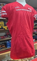 XFL Football DC Defenders Red Authentic Official Jersey No NameN/o Number