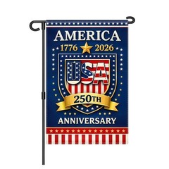 250th Anniversary America Garden Flag, 250 USA 12×18 inches, Blue