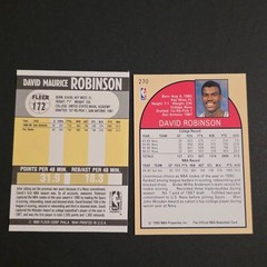 1990-91 Fleer & Hoops #270- David Robinson #172 – Lot of 2