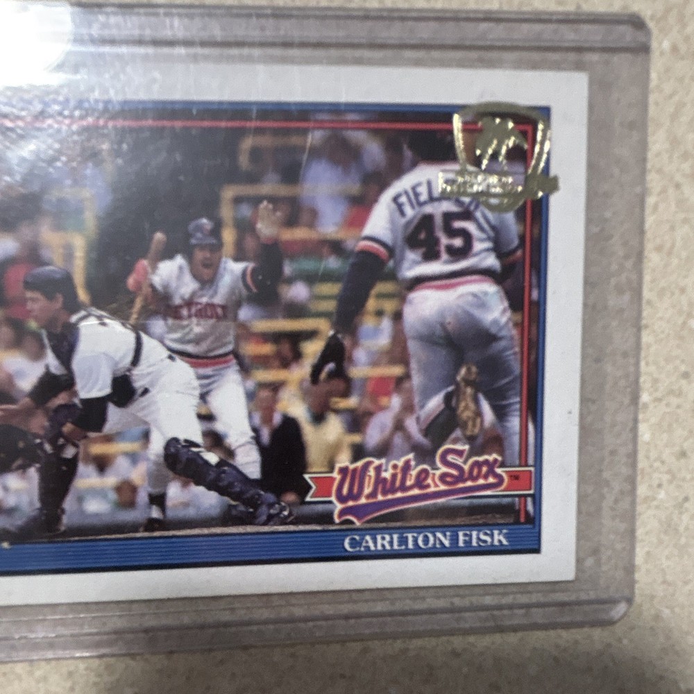 Topps 1991 Topps desert shield Carlton Fisk #170 Chicago White Sox