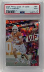 2025 PANINI NSCC VIP GOLD RED SPARKLE #RP1 ARCH MANNING #/99 PSA 9 SP ROOKIE RC