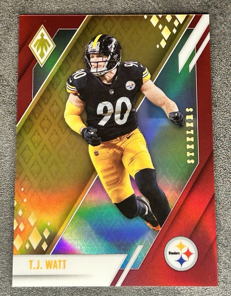 T.J. Watt 2021 Panini Phoenix Red /250 Steelers #92